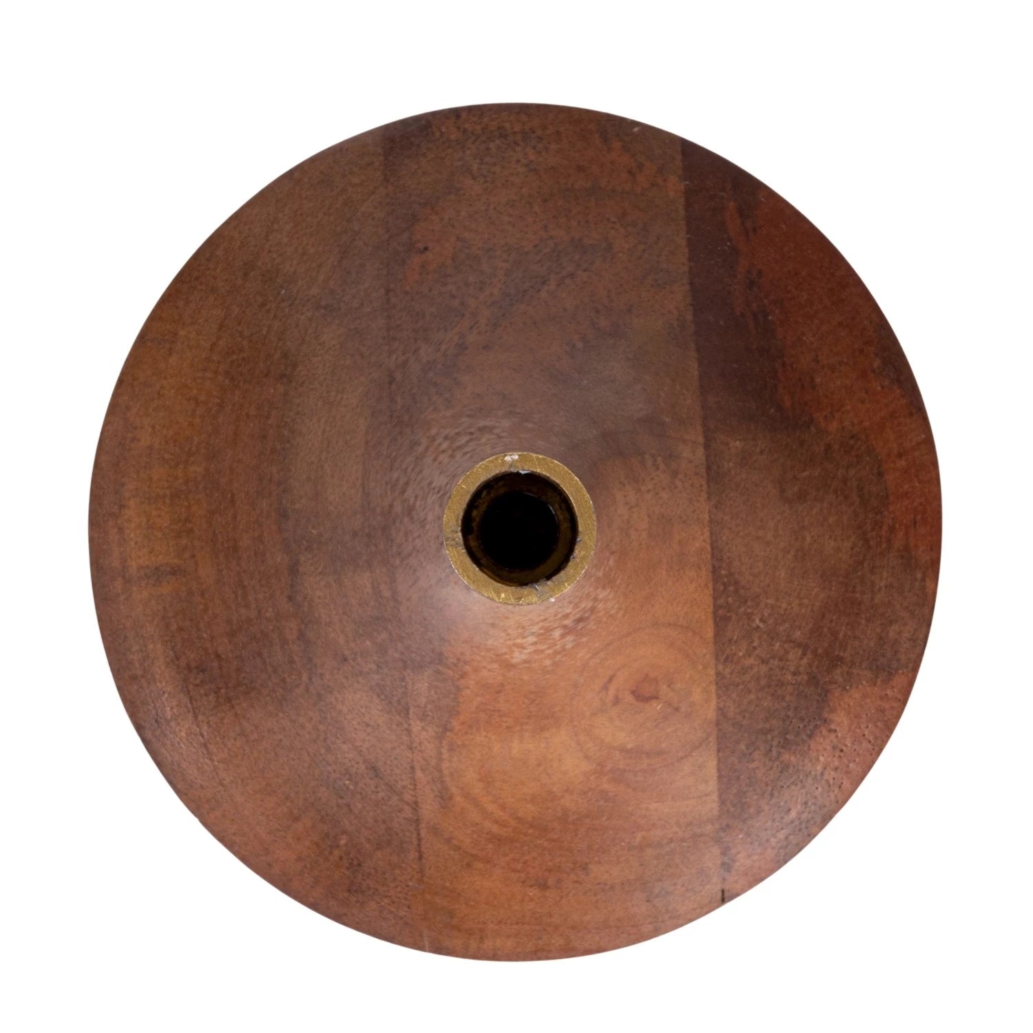 Round Mango Wood Taper Candle Holder