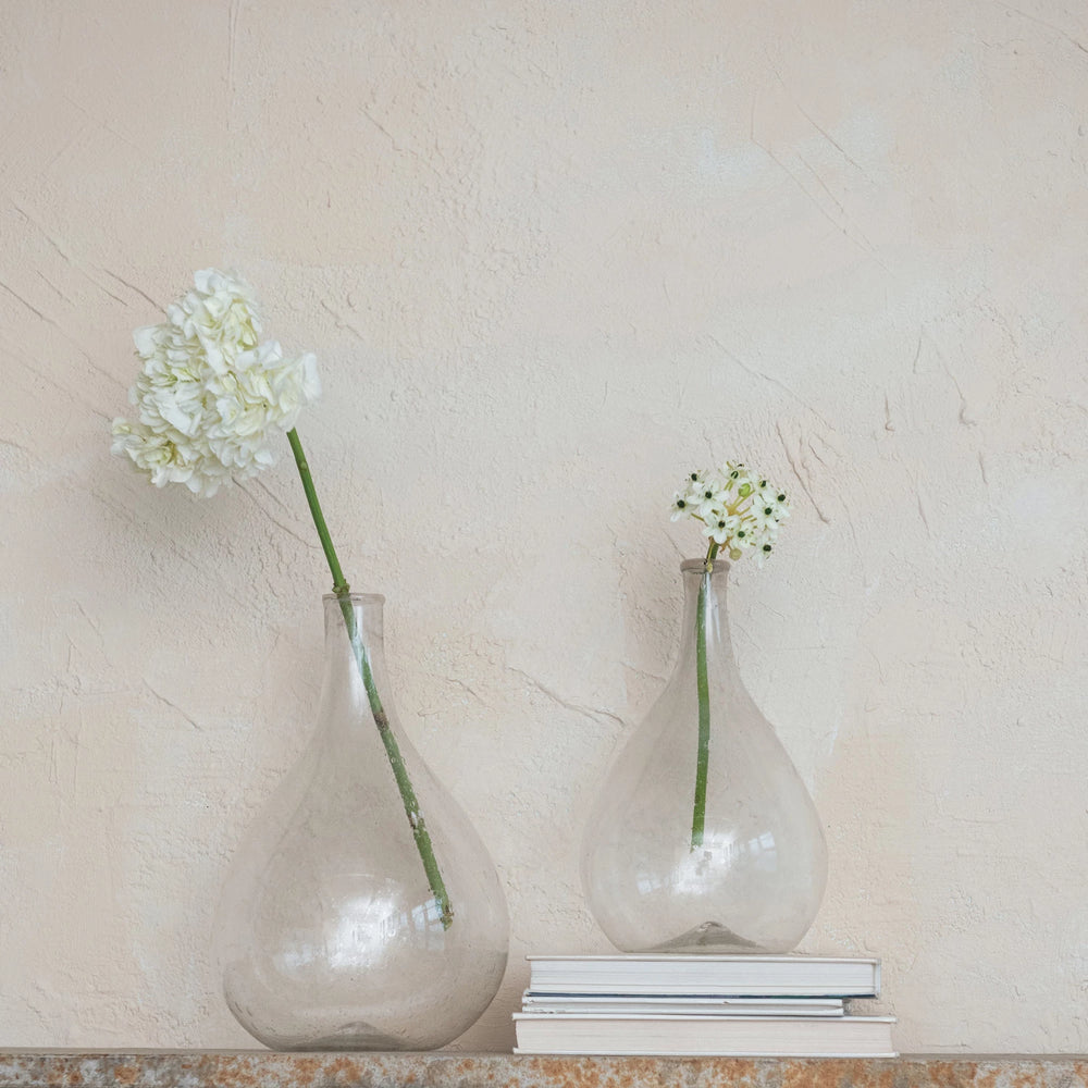 Hand-Blown Glass Bottle Vase