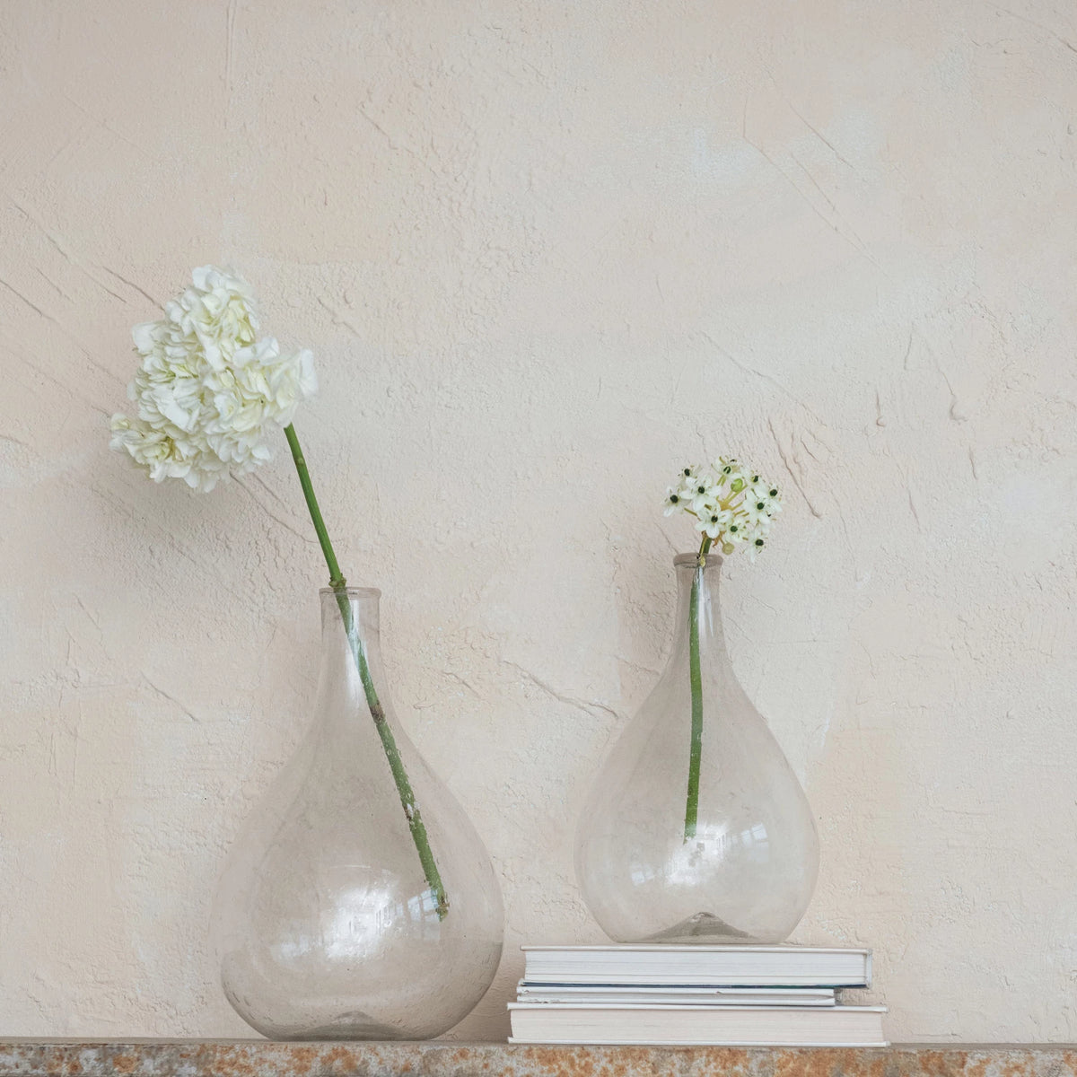 Hand-Blown Glass Bottle Vase