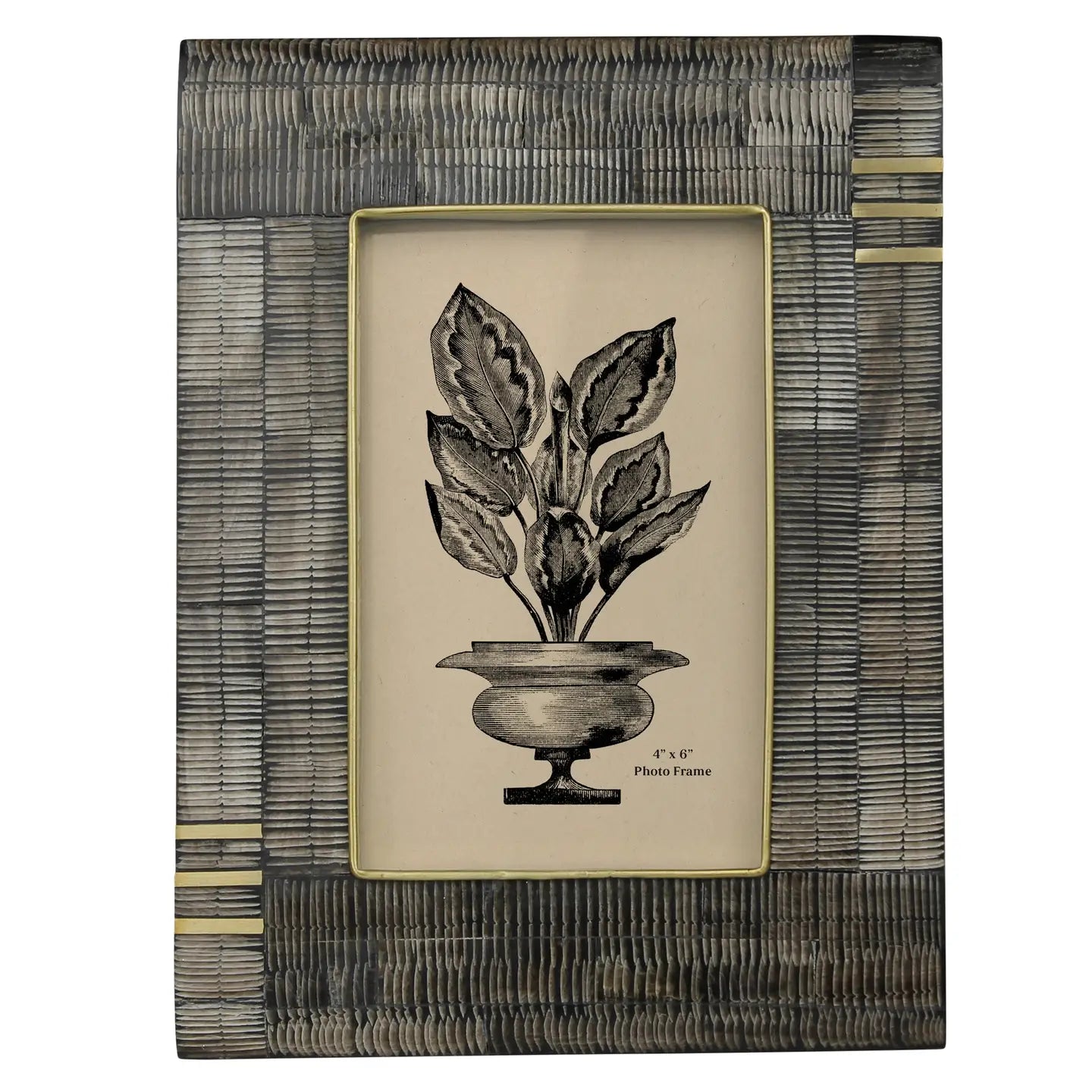 Horn & Brass Wooden Photo Frame