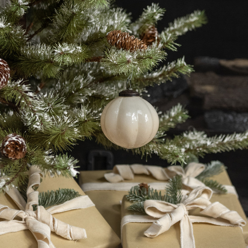 Ribbed Glass Ornament - 3 Sizes