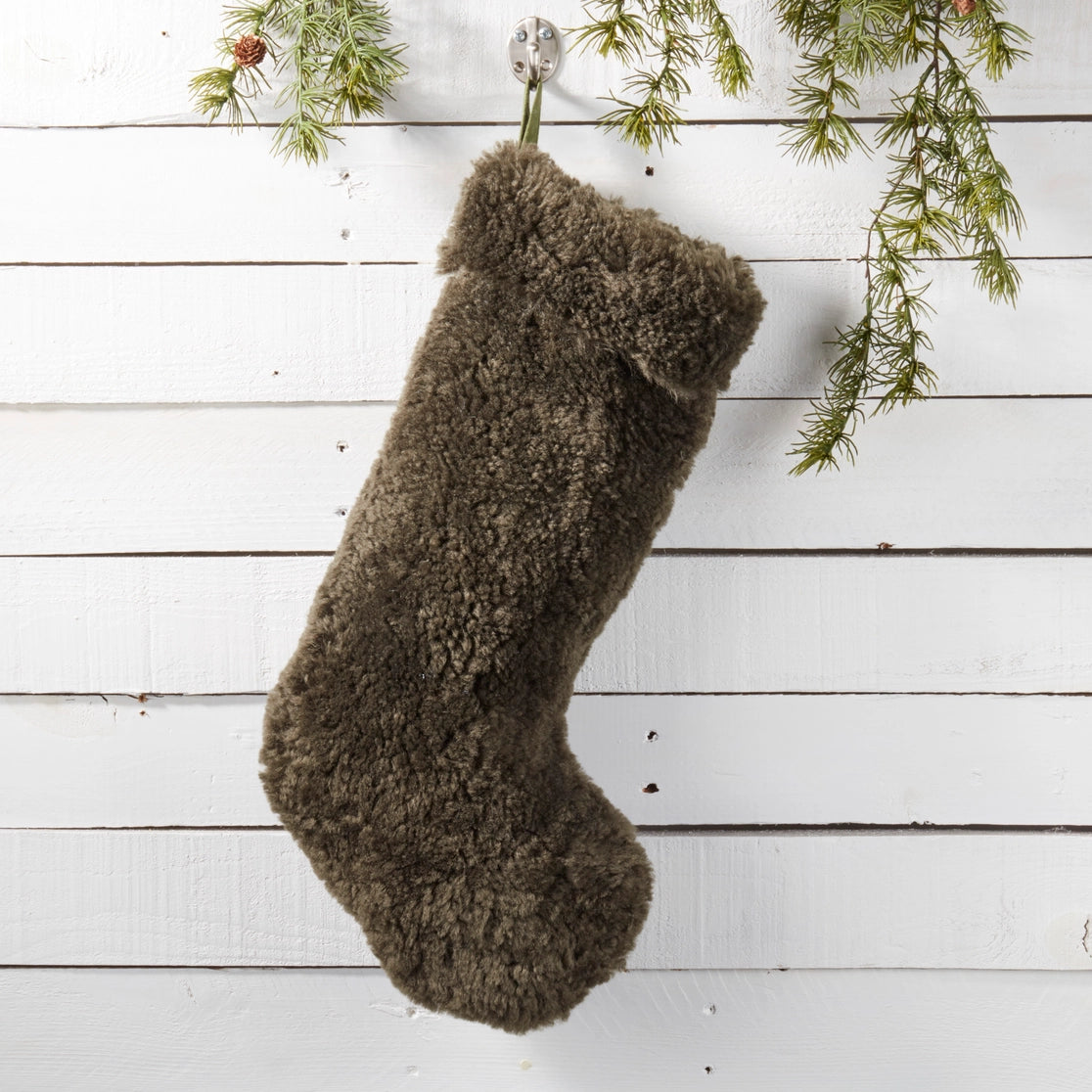 Natural Lamb Fur Stocking - 3 Colors