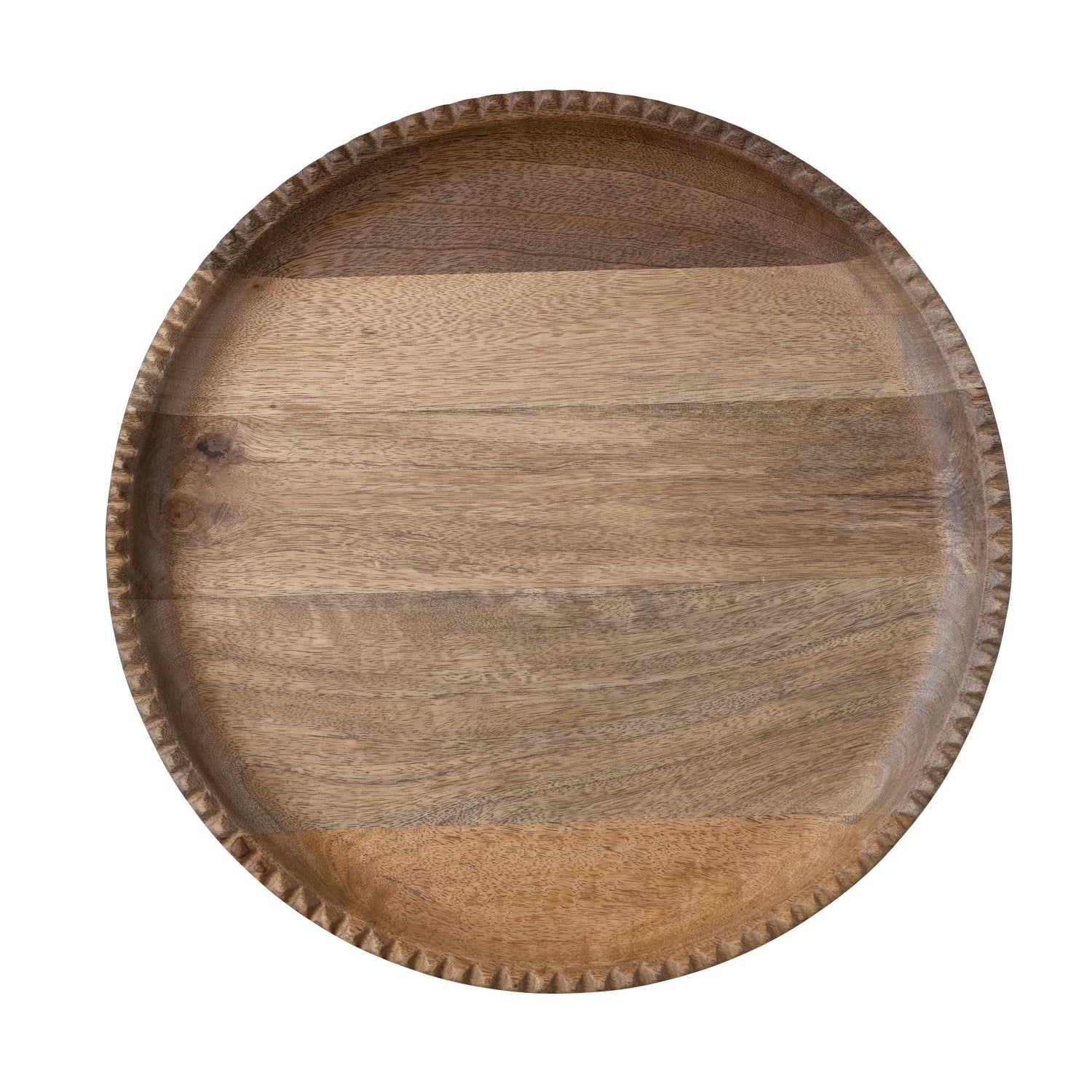 Scalloped Edge Wooden Lazy Susan