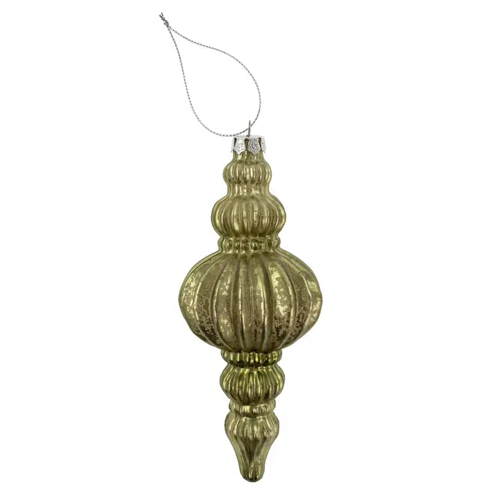 Spindle Glass Ornament - 3 Colors & Styles