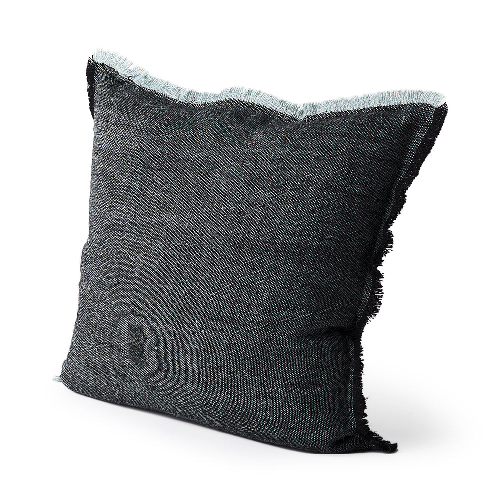 Two-Tone Fringe Hemmed Pillow - 2 Sizes