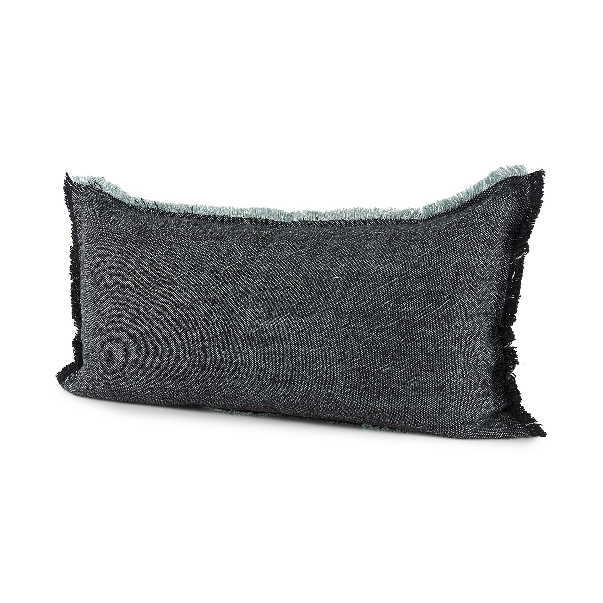 Two-Tone Fringe Hemmed Pillow - 2 Sizes