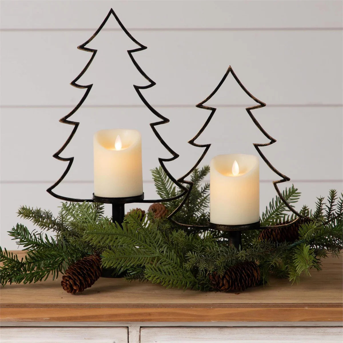 Christmas Tree Silhouette Candle Holder - 2 Sizes