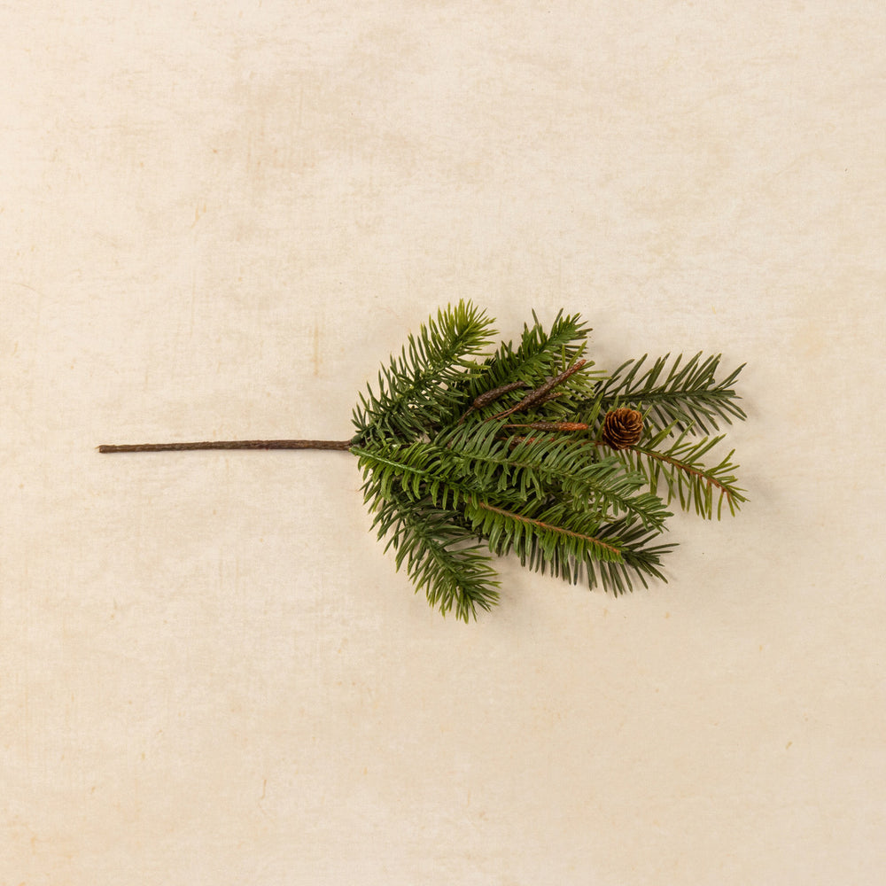 Fir & Mini Pinecone Pick