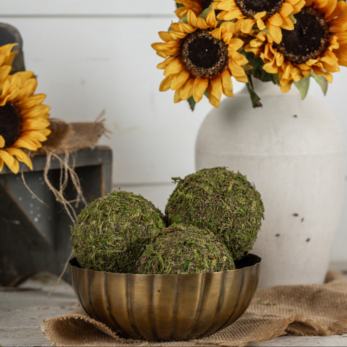 Decorative Moss Balls - Set of 3