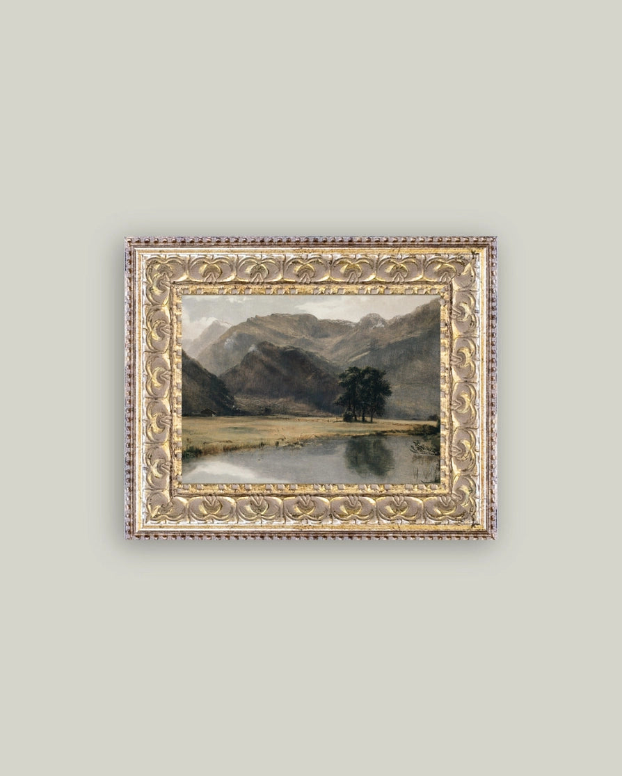 Mountain Landscape by the River Framed Artwork - 4 Sizes