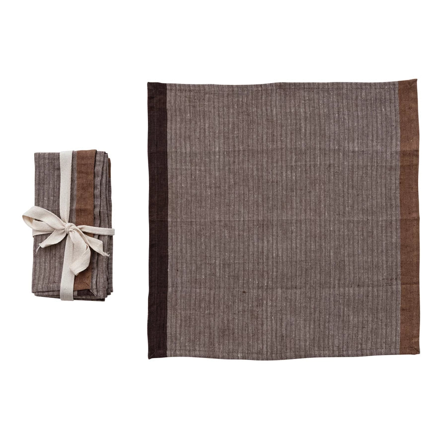Woven Linen Napkins - Set of 4