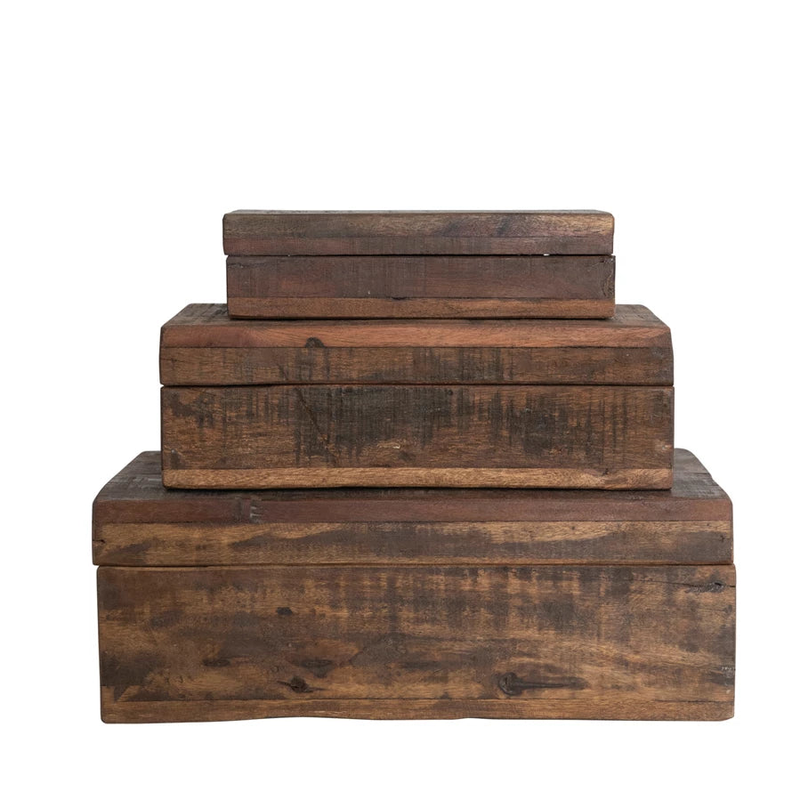 Reclaimed Wood Boxes - 3 Sizes