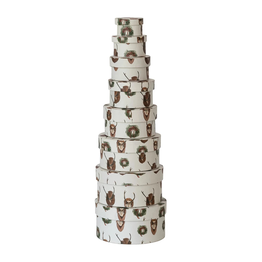 Handmade Paper Nesting Gift Boxes - Set of 8