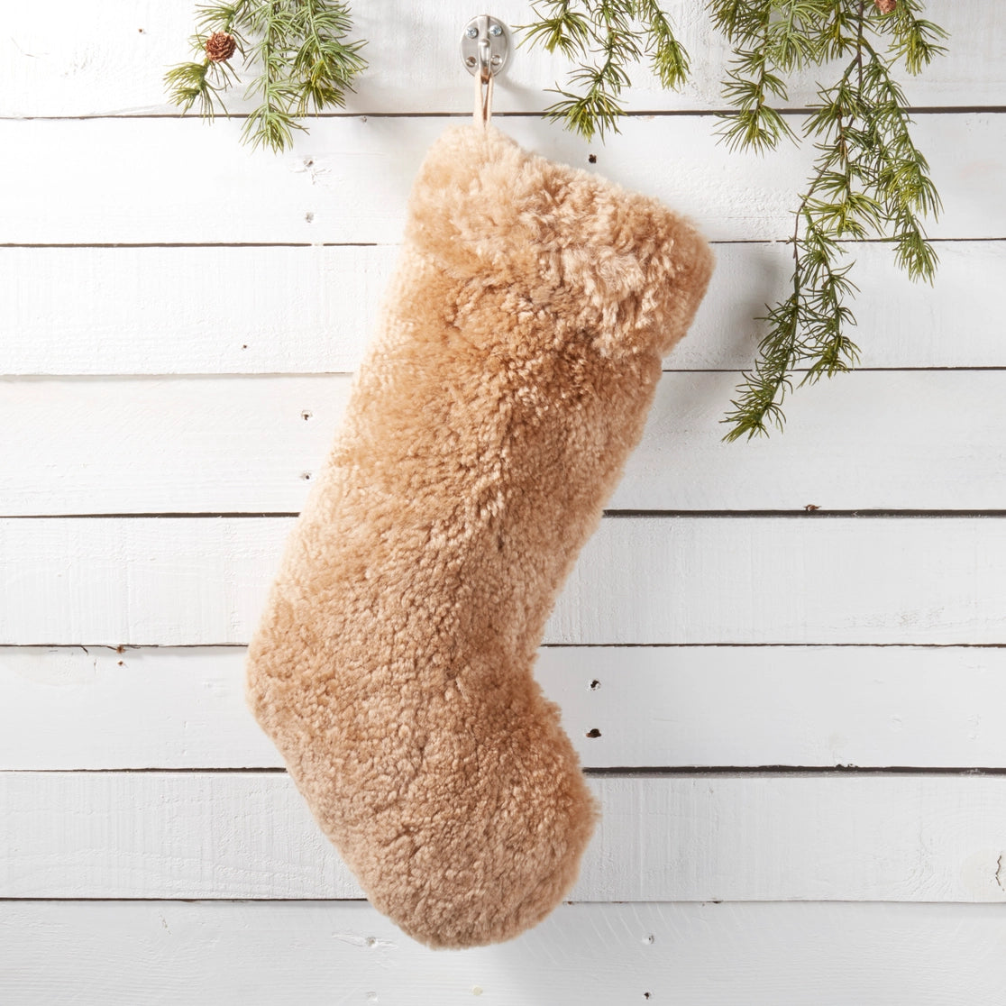 Natural Lamb Fur Stocking - 3 Colors
