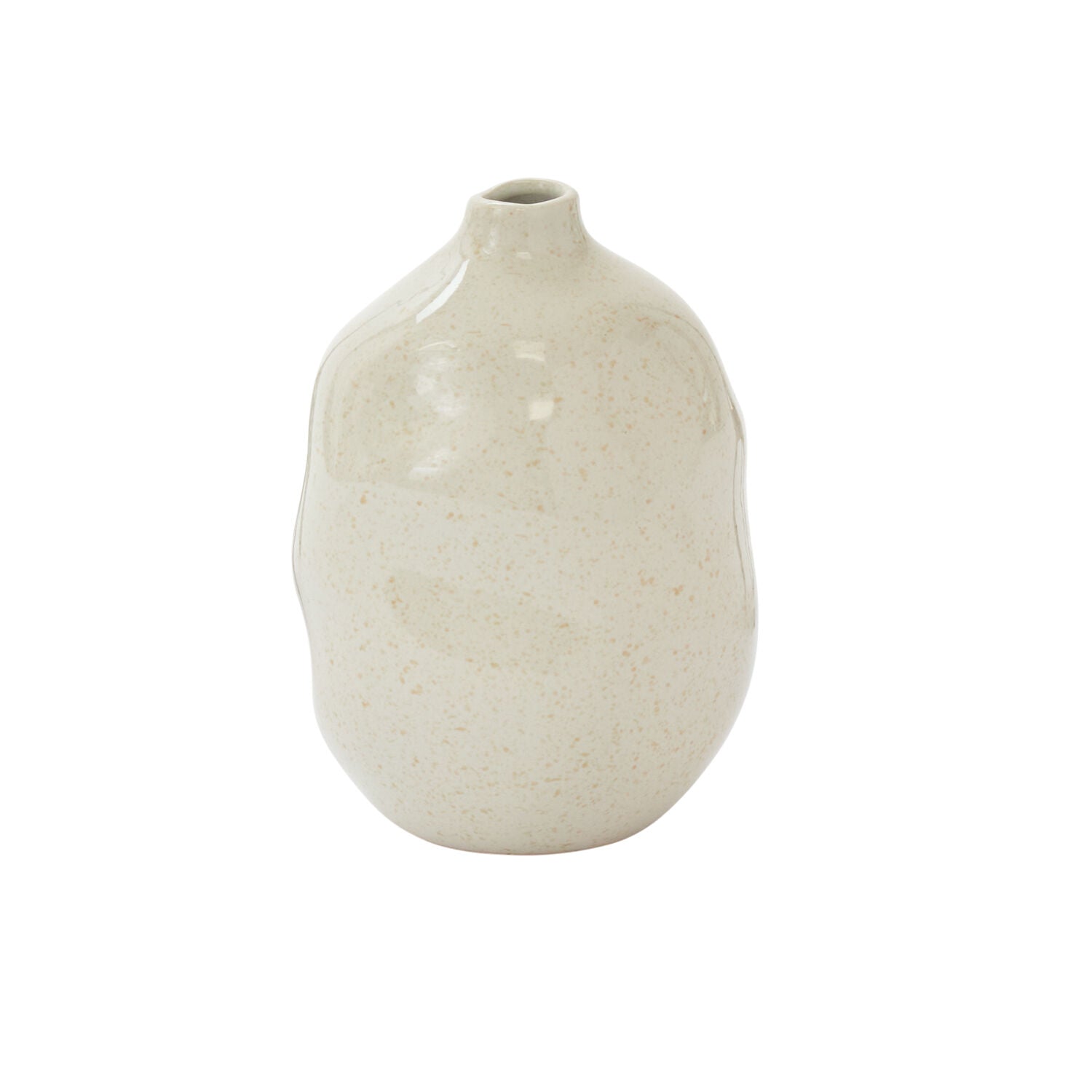 Glossy Off-White Ceramic Budvase - 2 Sizes
