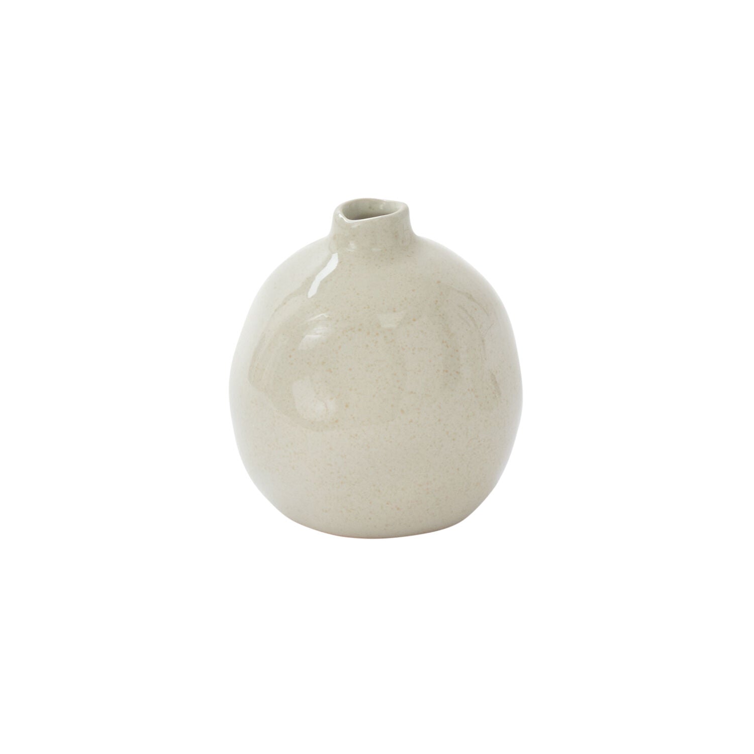 Glossy Off-White Ceramic Budvase - 2 Sizes