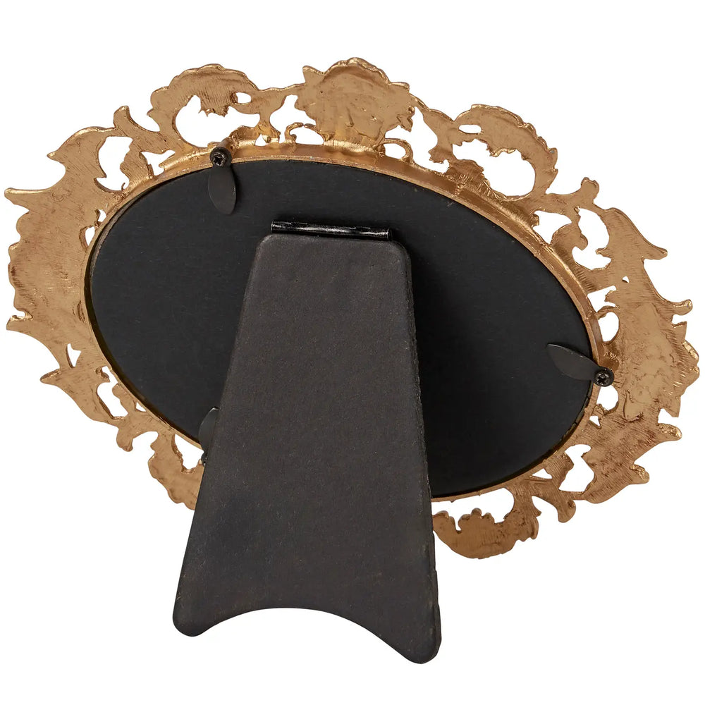 Gold Lace Oval Photo Frame