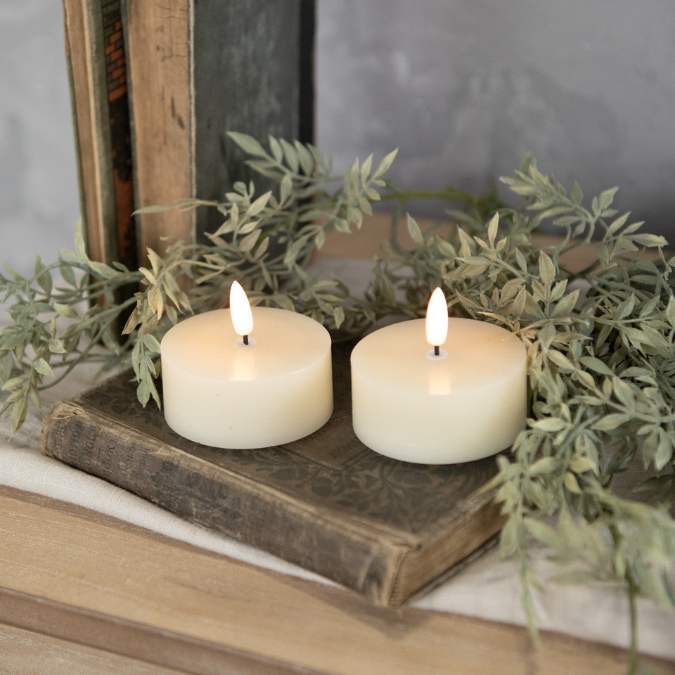 Oversized 3D Flame Tealight Candles - Set of 2