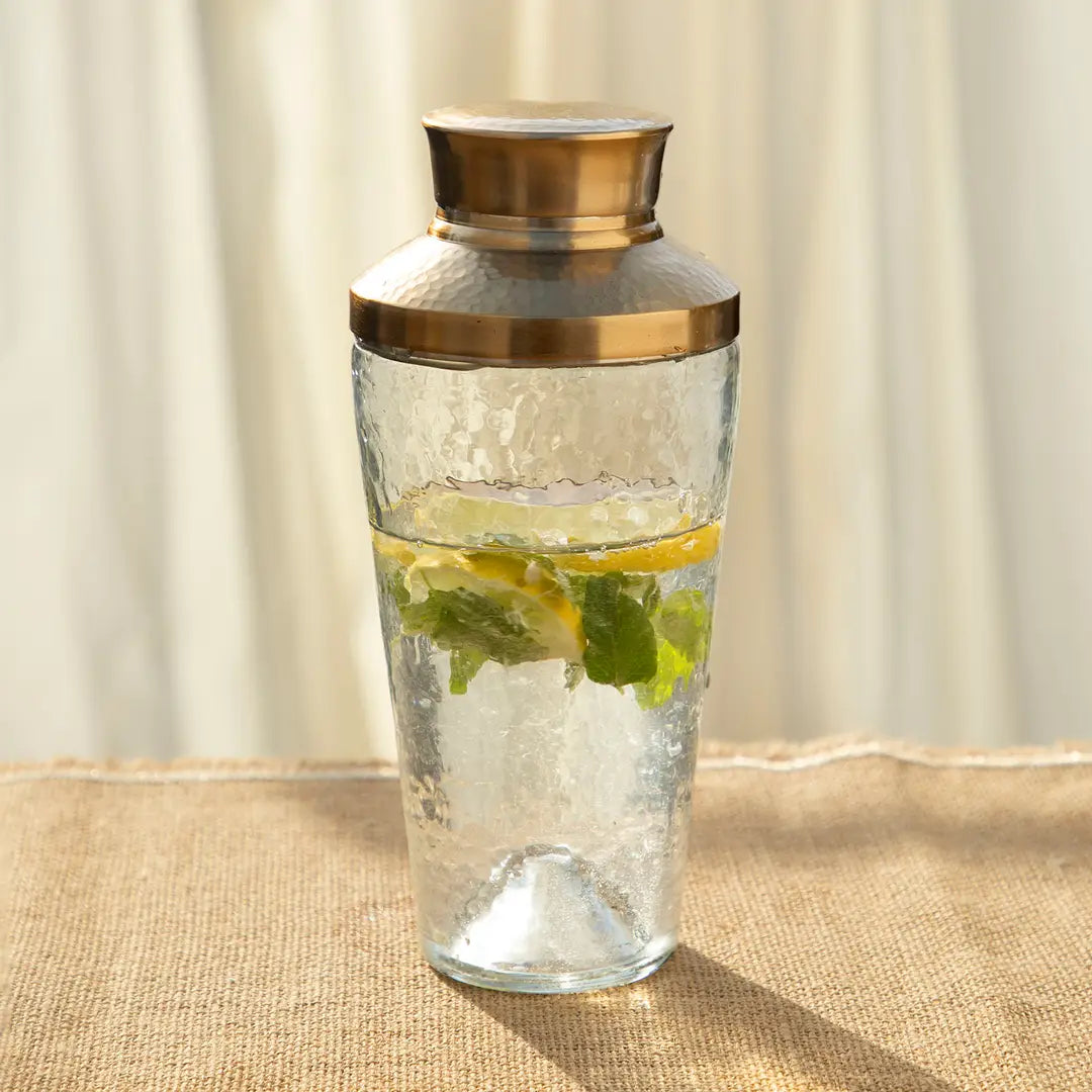 Hand-Blown Glass Cocktail Shaker - 2 Sizes