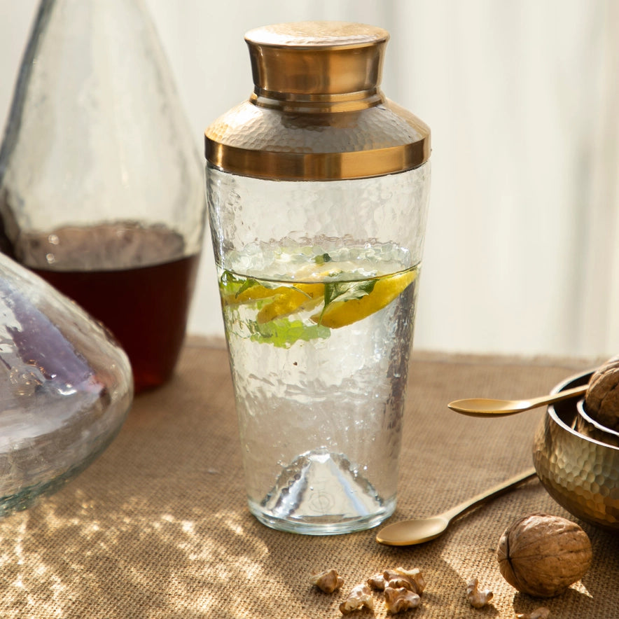 Hand-Blown Glass Cocktail Shaker - 2 Sizes