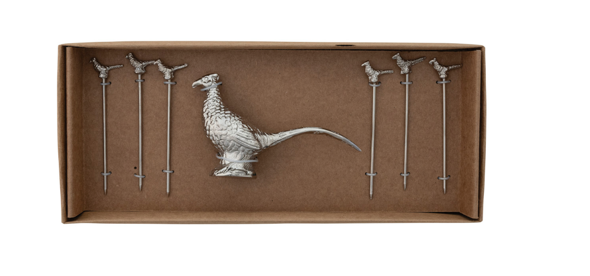 Pheasant Appetizer Pick Holder- Set
