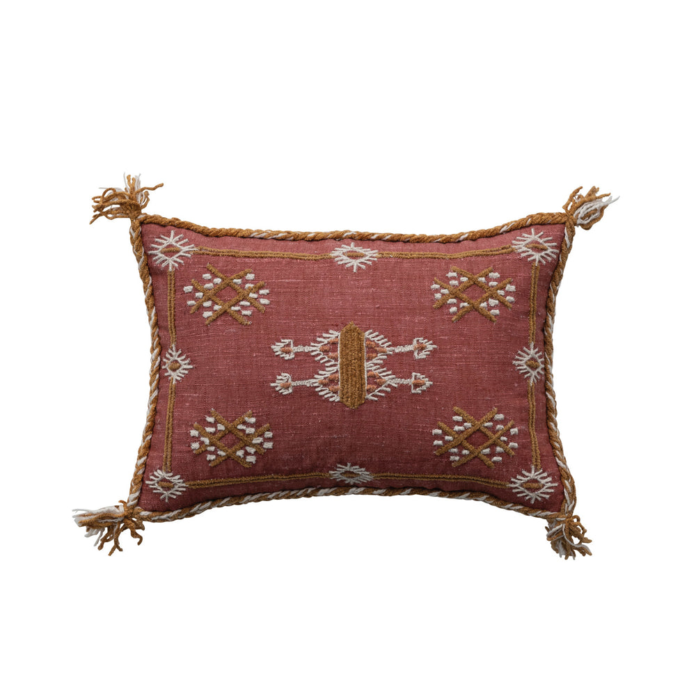 Moroccan Silk + Cotton Lumbar Pillow