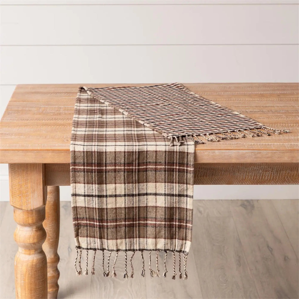Reversible Plaid Table Runner