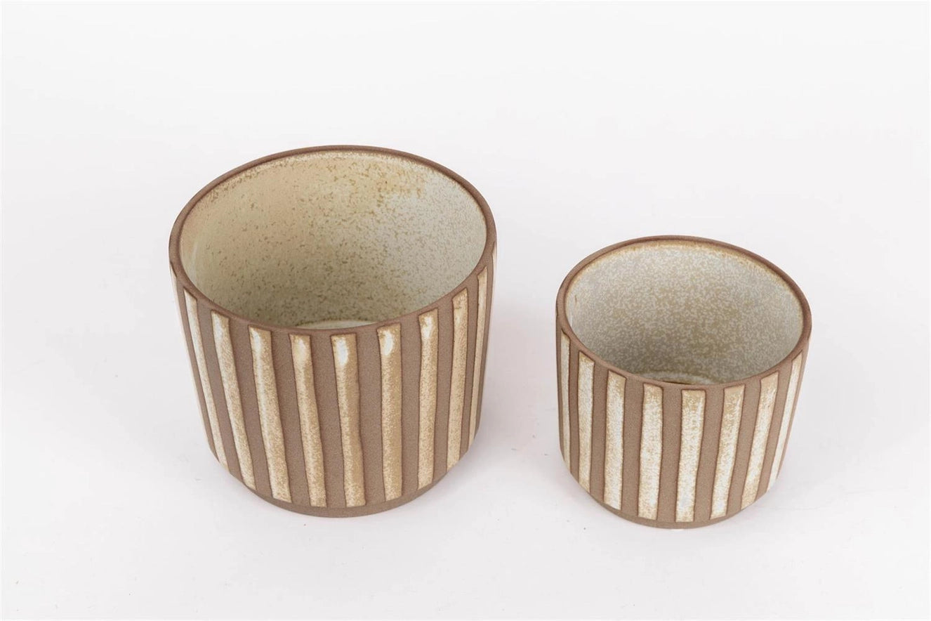 Handcrafted Striped Planter - 2 Sizes