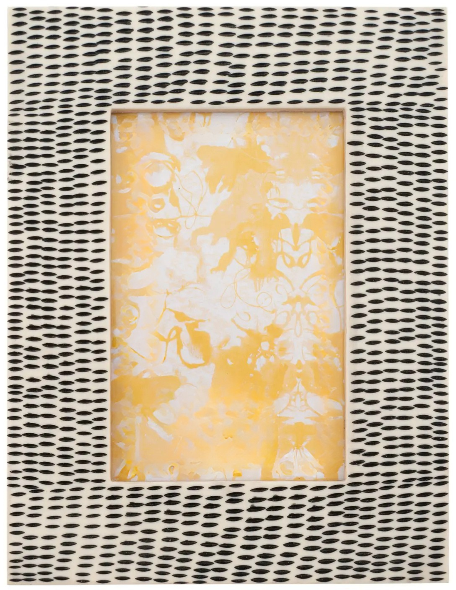 Resin Photo Frame with Black Abstract Spots