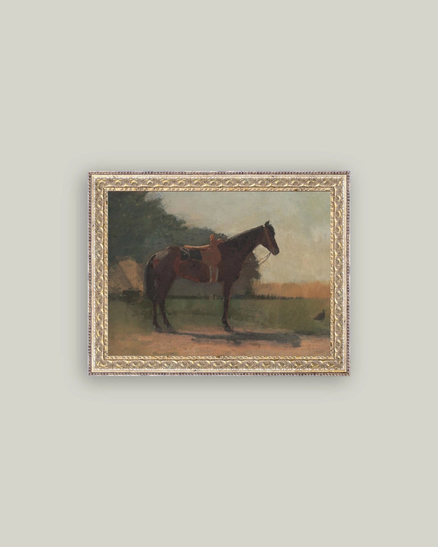 Saddled Horse Framed Artwork - 2 Sizes
