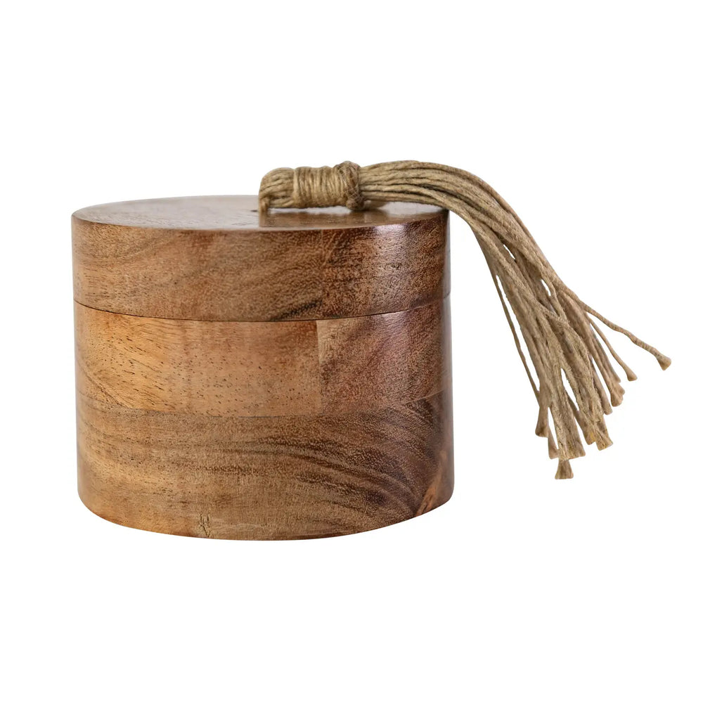 Wood + Jute Spice Cellar