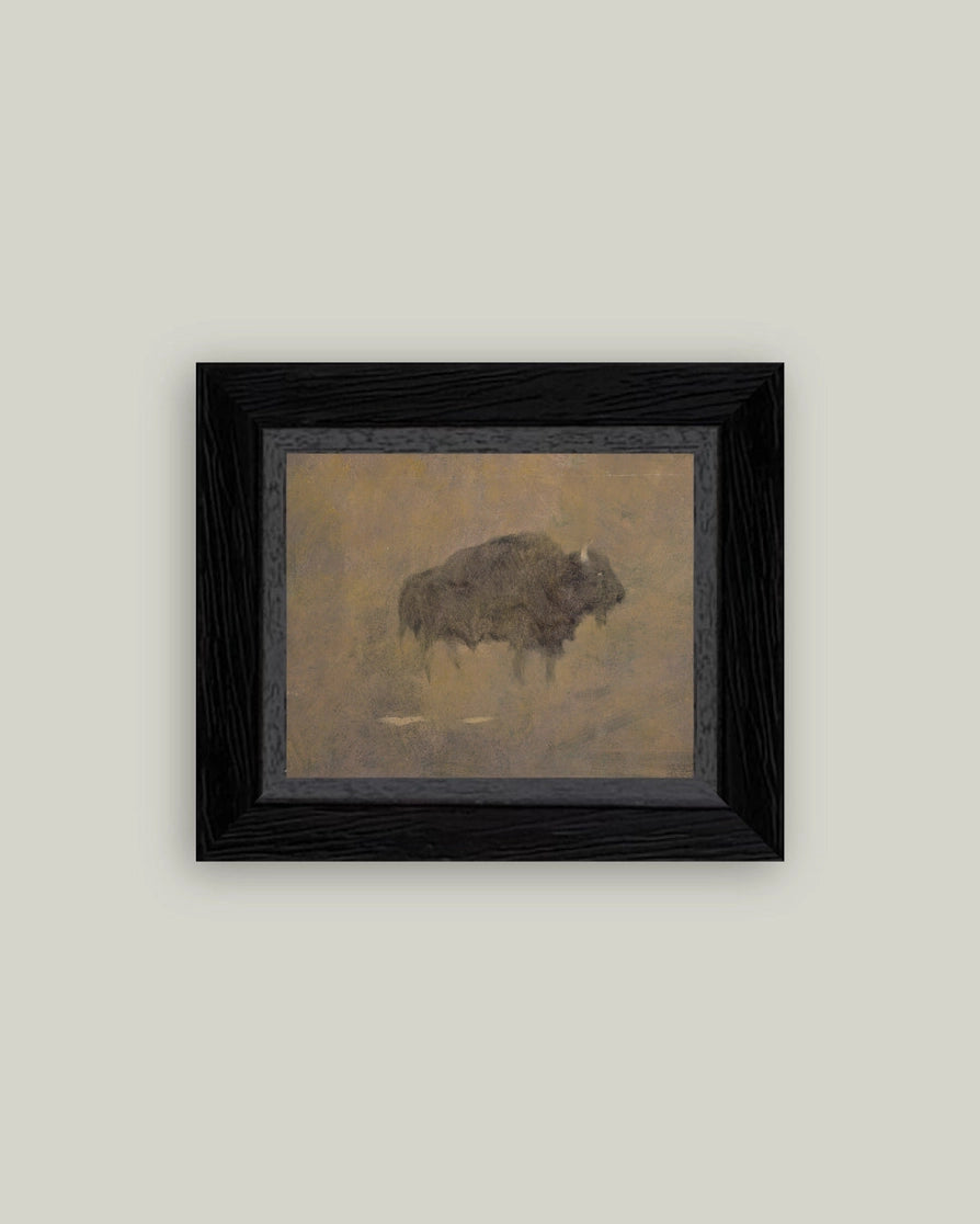 Buffalo in A Sandstorm Framed Artwork - 3 Sizes