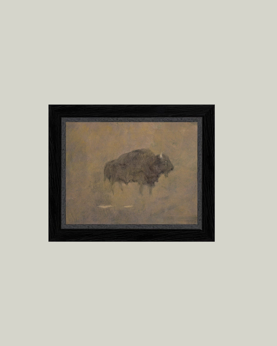 Buffalo in A Sandstorm Framed Artwork - 3 Sizes