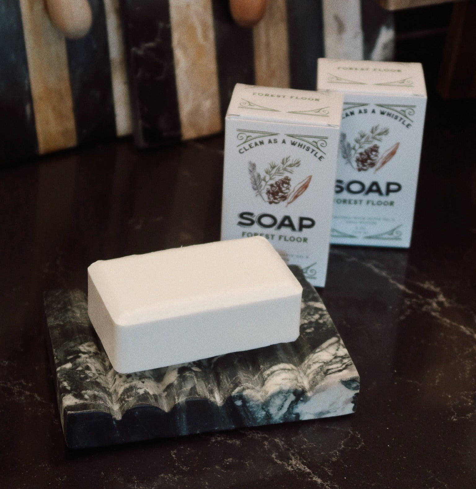 Carved Natural Marble Soap Dish