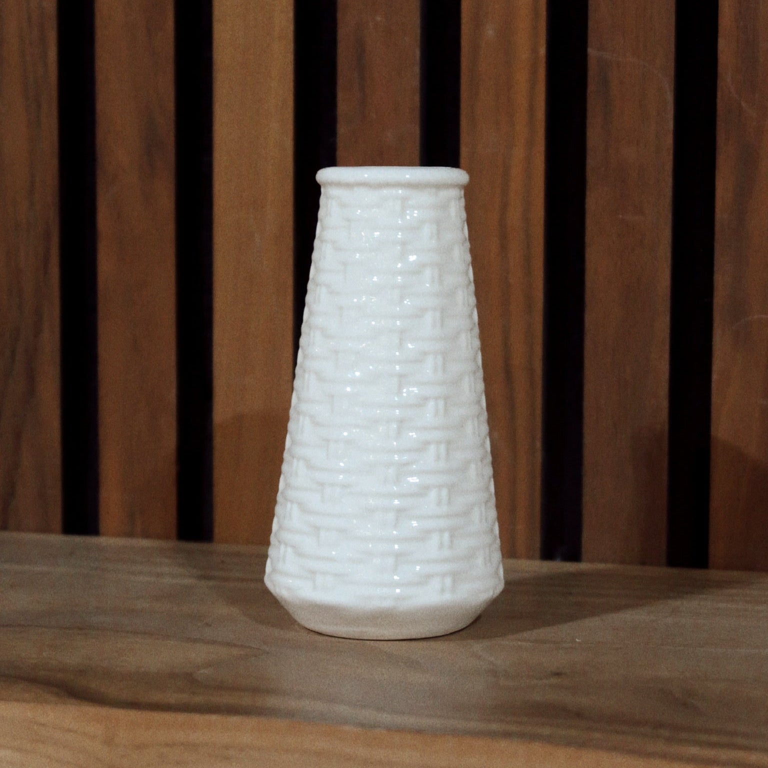 Basket Weave Stoneware Budvase - 3 Sizes