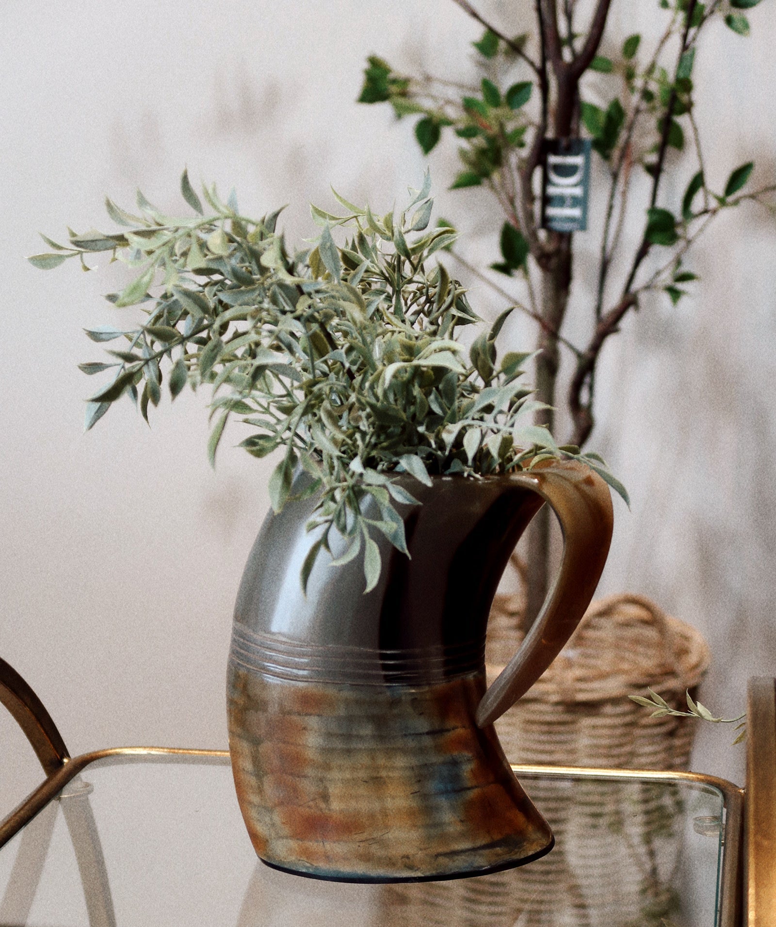 Natural Horn Decorative Pitcher