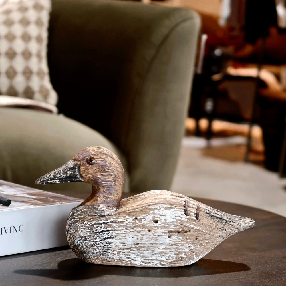 Hand Carved Rustic Duck