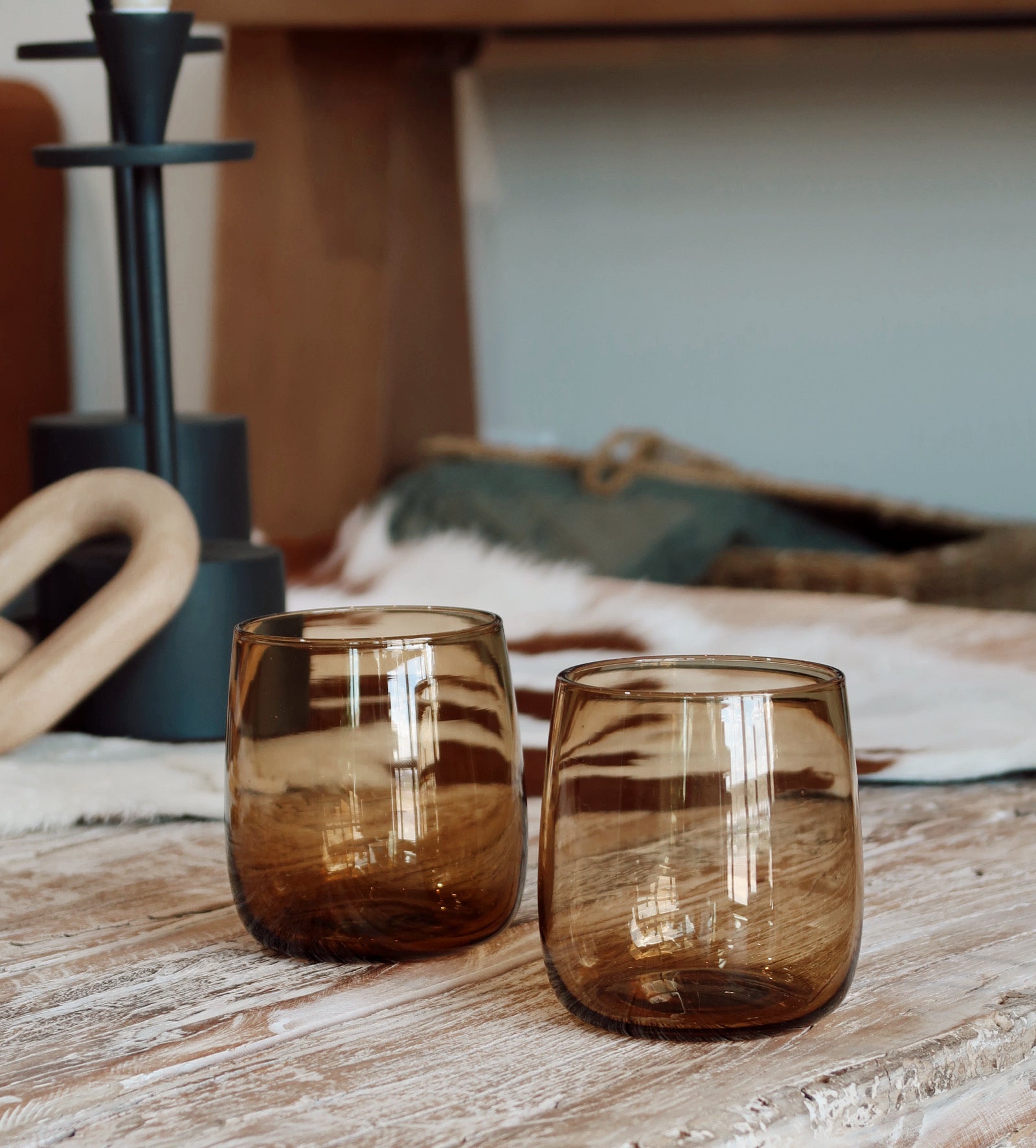 Hand-Blown Glass Drinkware - 3 Styles