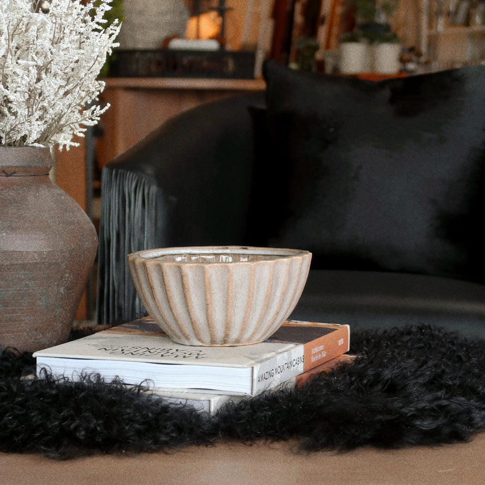 Scalloped Ceramic Bowl