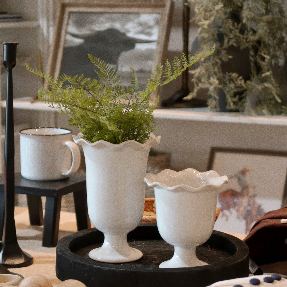 Flower Petal Ceramic Vase - 2 Sizes