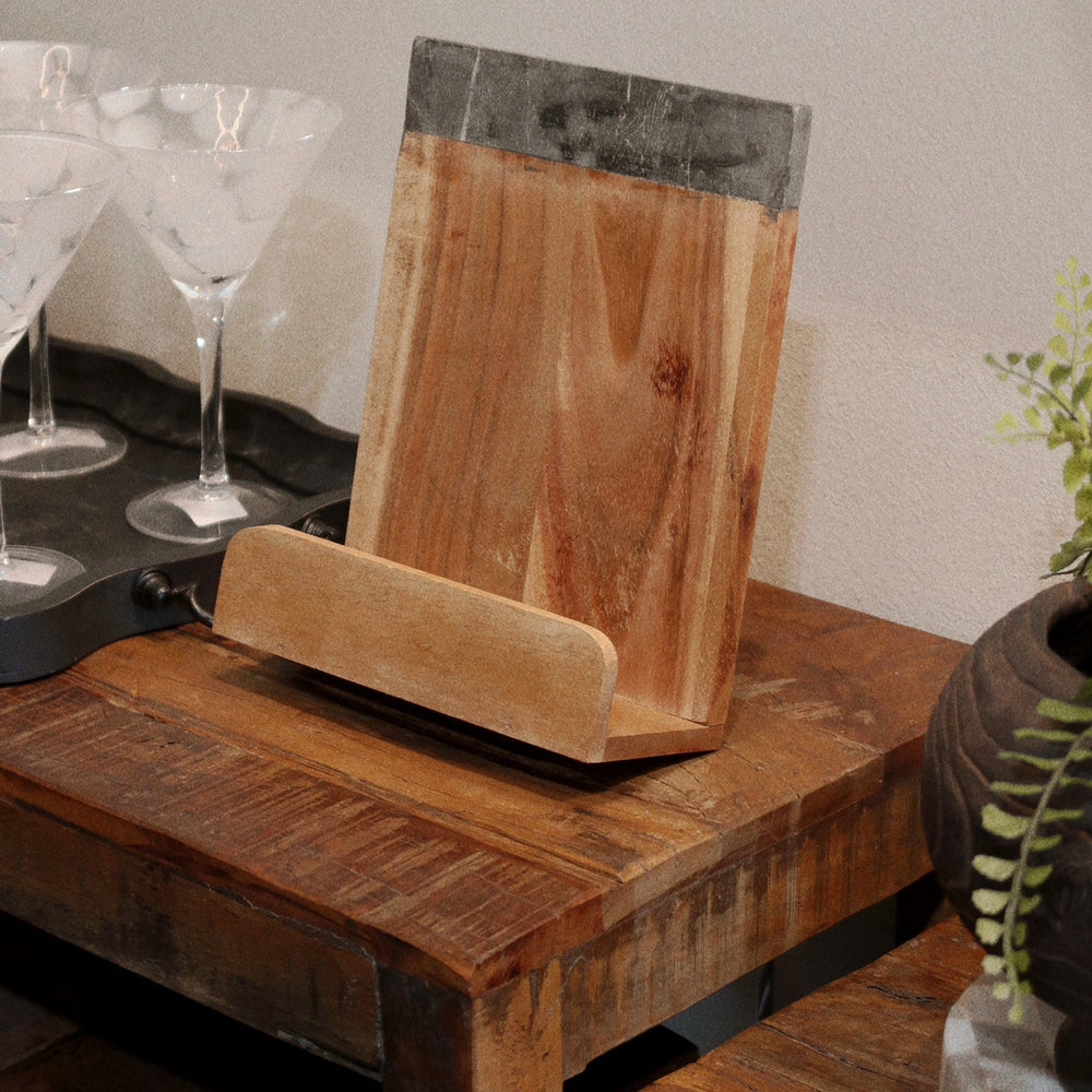 Wood & Marble Book Holder