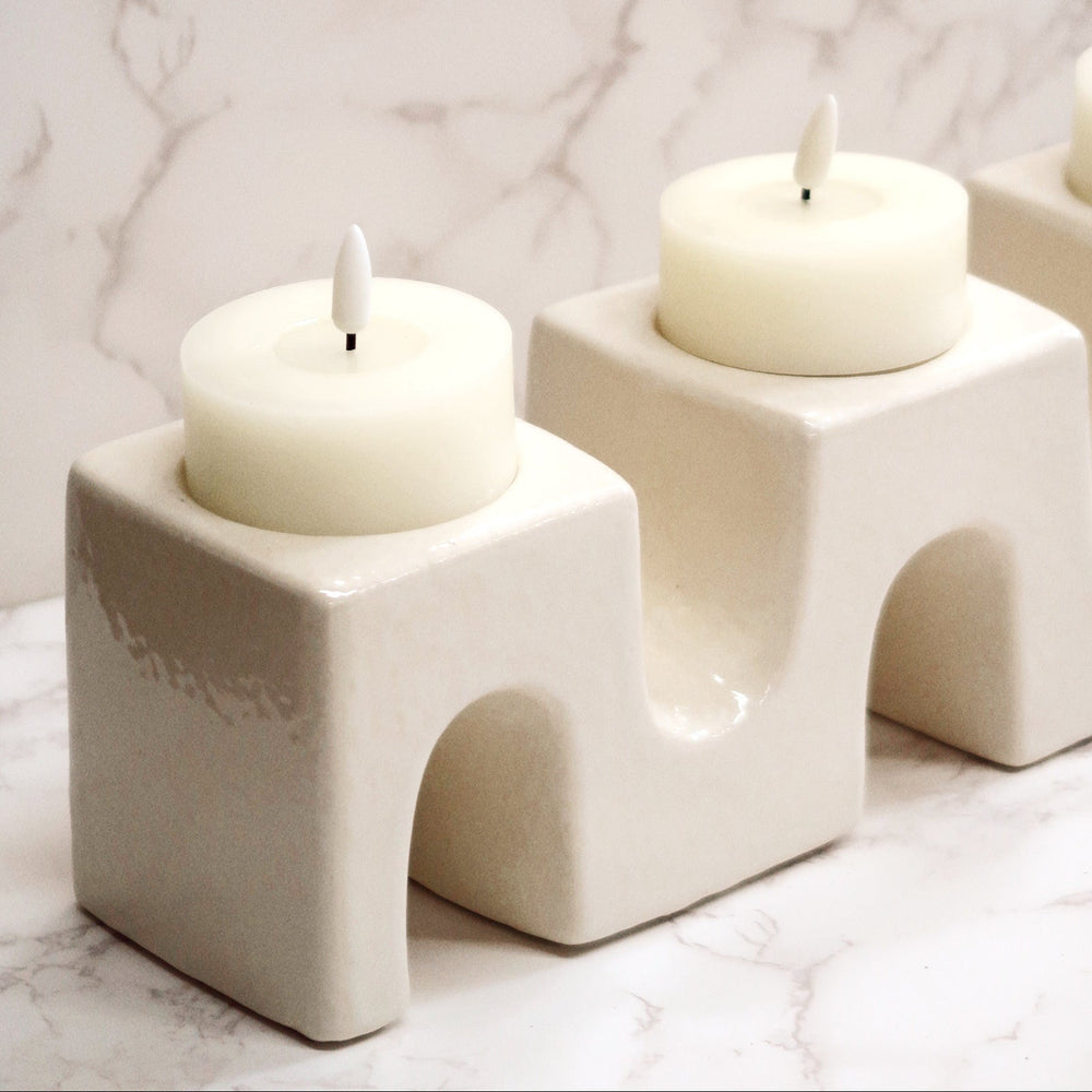 Melting Oversized 3D Flame Tealight Candles - Set of 2