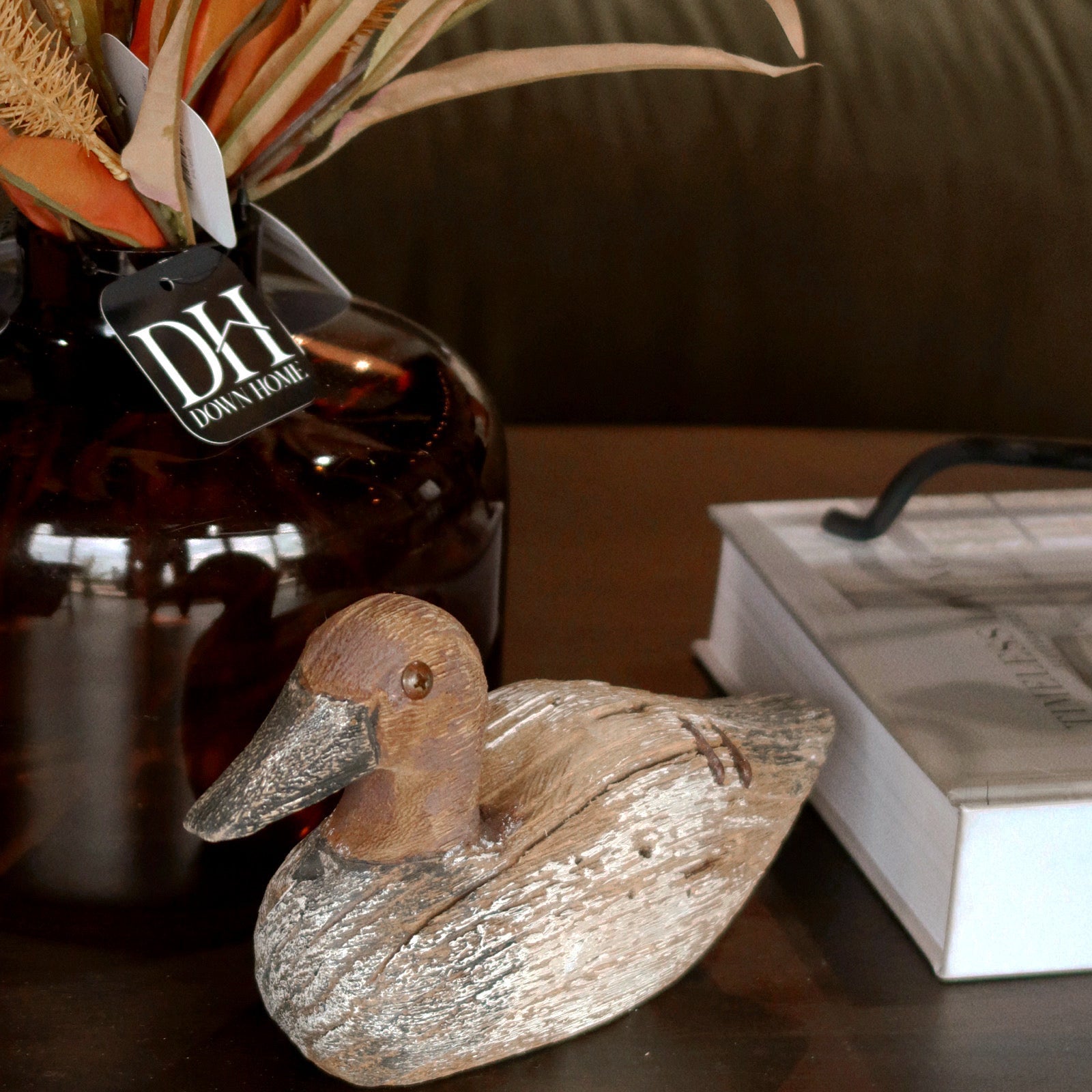 Hand Carved Rustic Duck