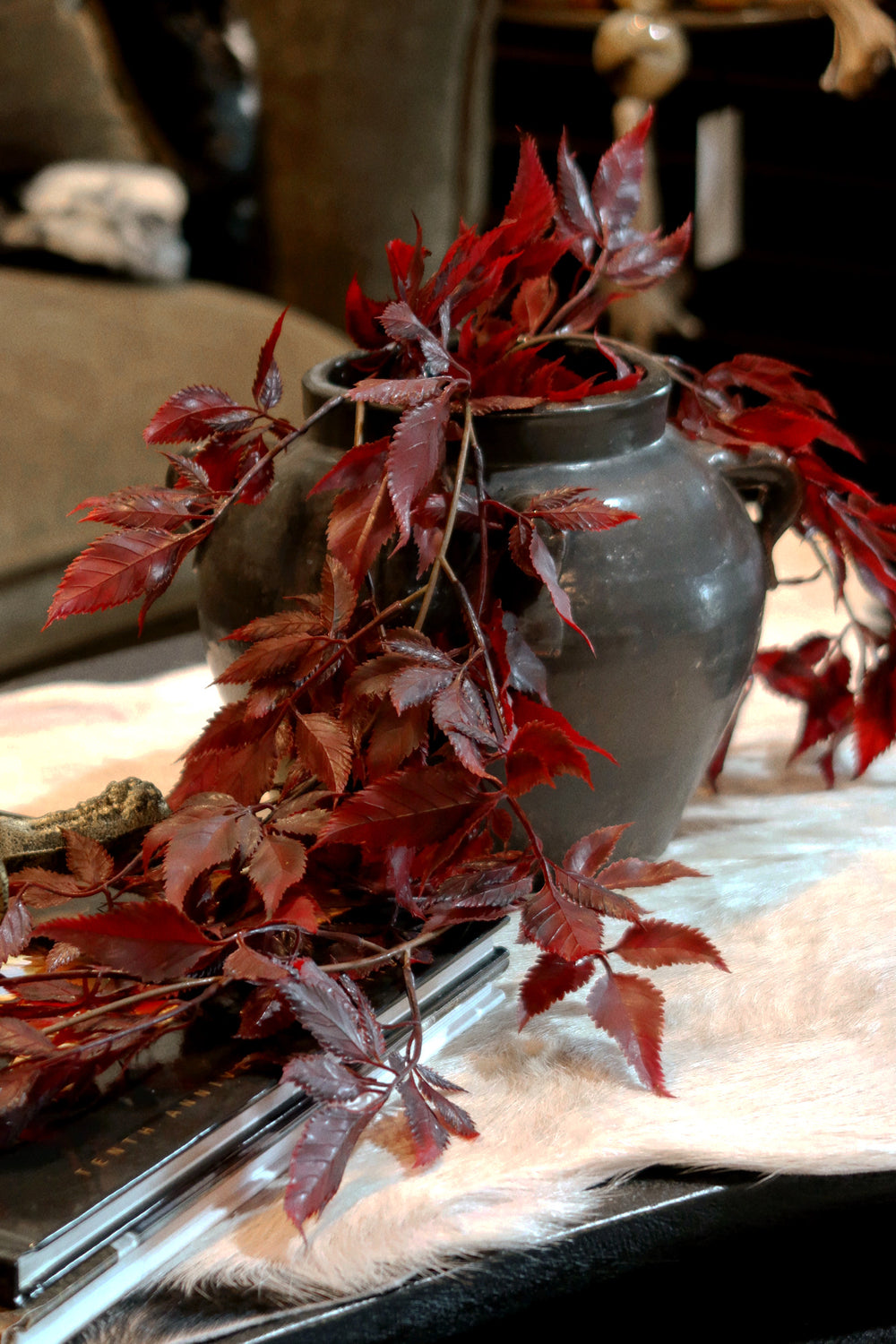 Burgundy Spikenard Hanging Bush Spray