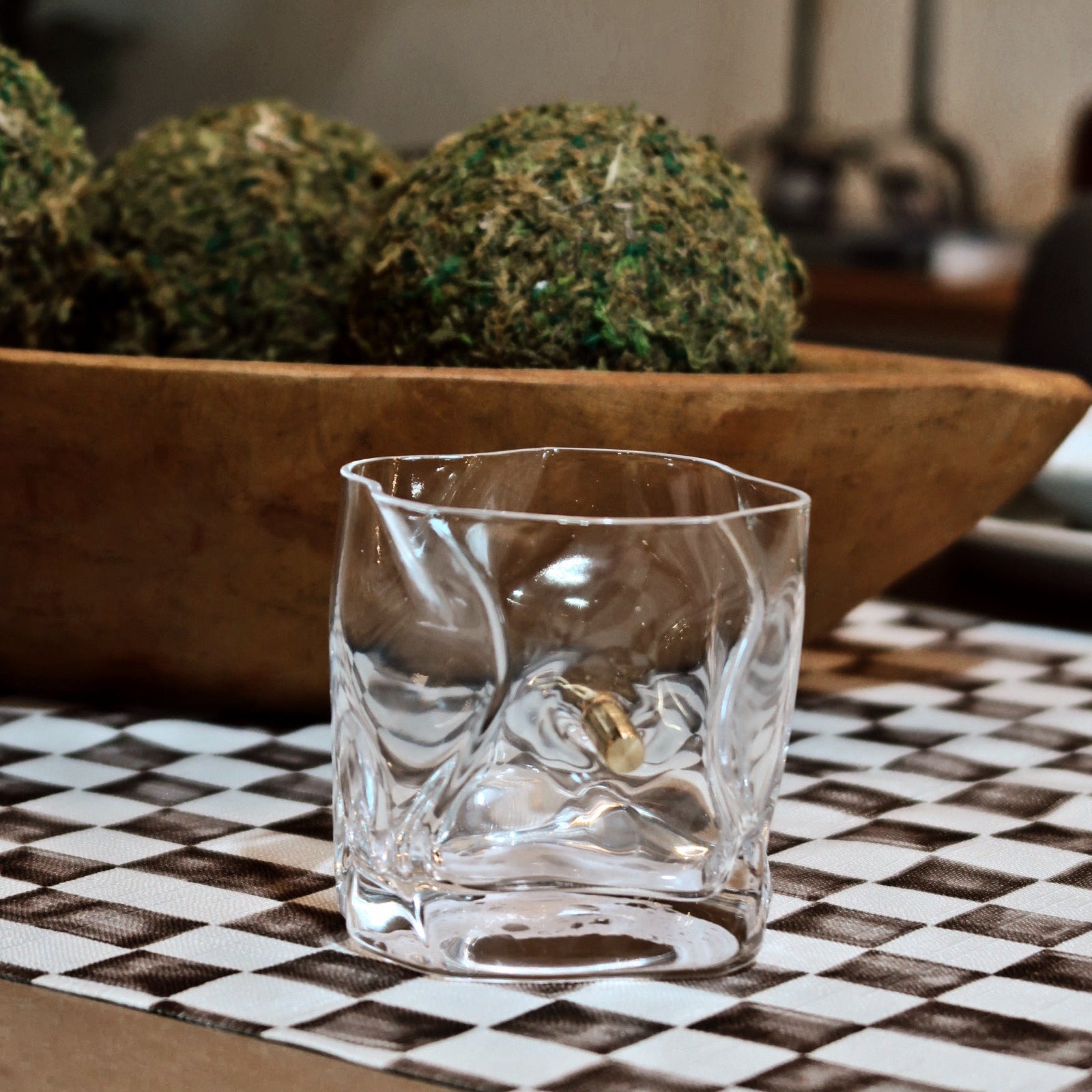 Bullet Embedded Whiskey Glass