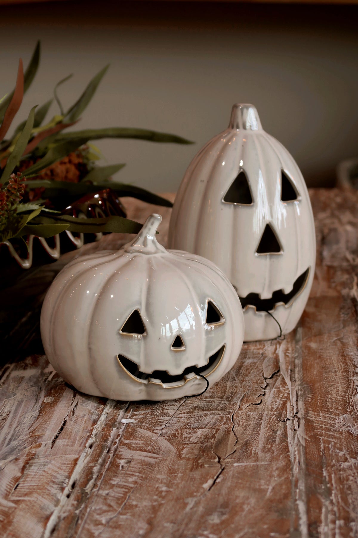 Ceramic Jack-O-Lantern Pumpkin- 2 Sizes