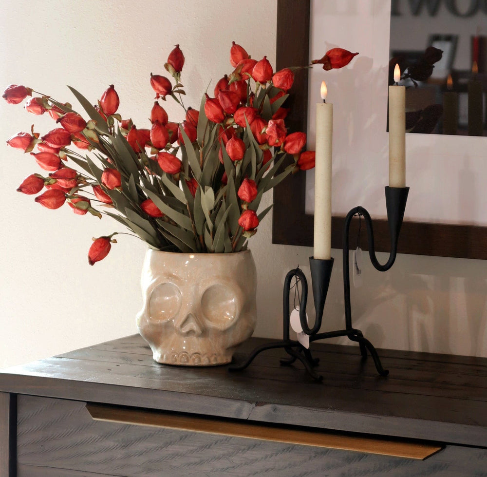 Winding Stem Iron Taper Candle Holder- 2 Sizes