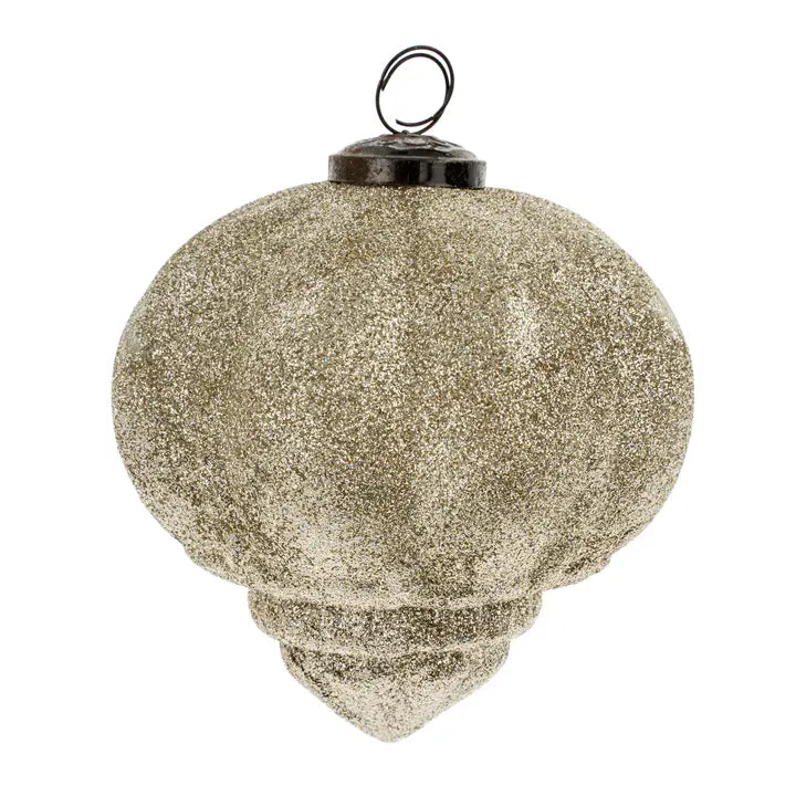 Twinkling Rounded Glass Ornament - 3 Colors