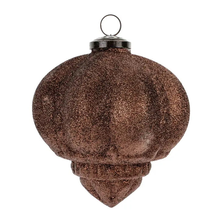 Twinkling Rounded Glass Ornament - 3 Colors