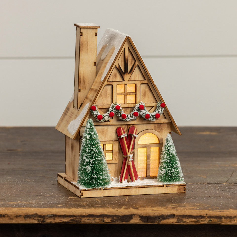 Lighted Holiday Ski House